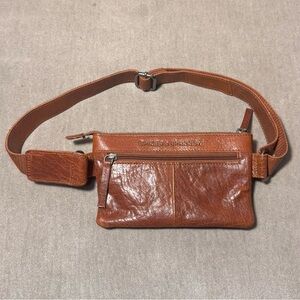 Spikes & Sparrow Brown Leather Belt Bag